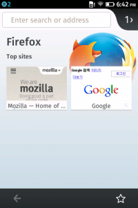 Firefox OS 웹 브라우저
